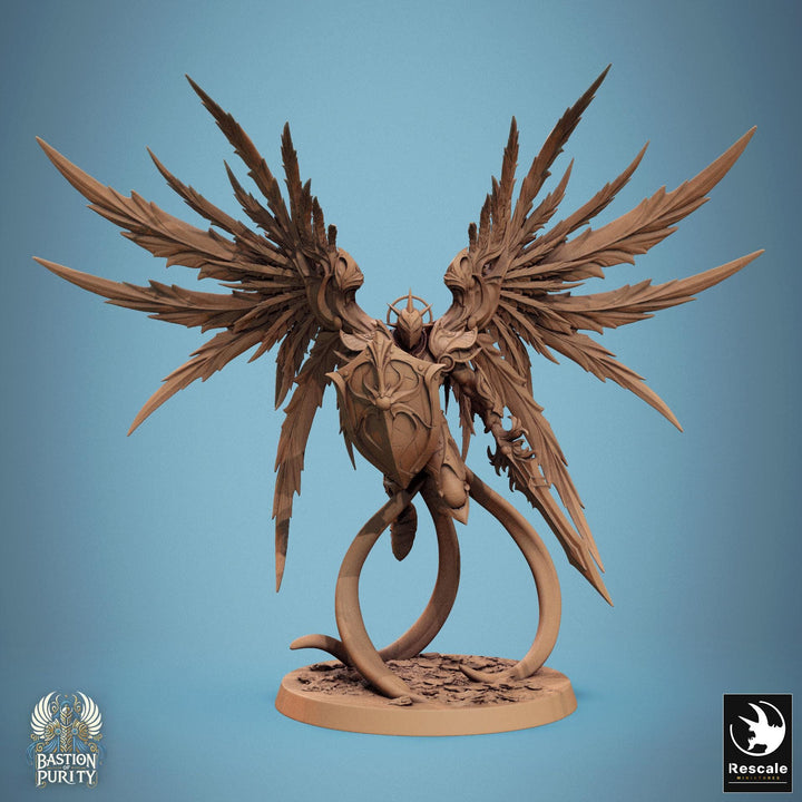 Winged Paladin, Male Celestial Angel, Solar, Deva (2 Poses), DnD 5e Unpainted Mini | 28mm, 32mm,54mm,75mm,100mm Scales |Dungeons &amp; Dragons