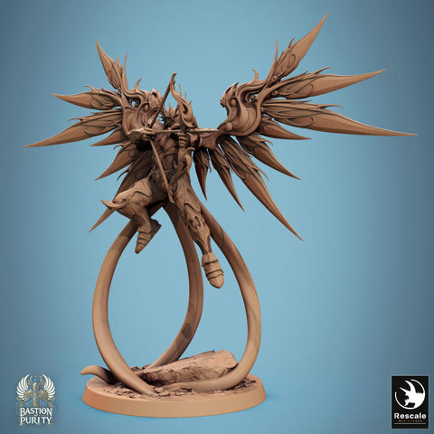 Winged Paladin, Male Celestial Angel, Solar, Deva (2 Poses), DnD 5e Unpainted Mini | 28mm, 32mm,54mm,75mm,100mm Scales |Dungeons & Dragons