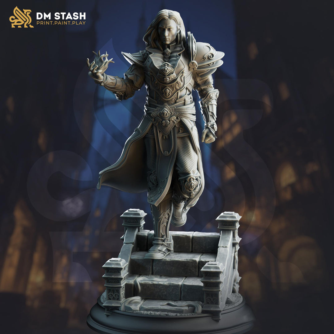 Human Sorcerer, Wizard, Illusionist | Unpainted Miniature | 28mm, 32mm,54mm,75mm, 100mm Scales | Dungeons and Dragons Pathfinder | DM Stash