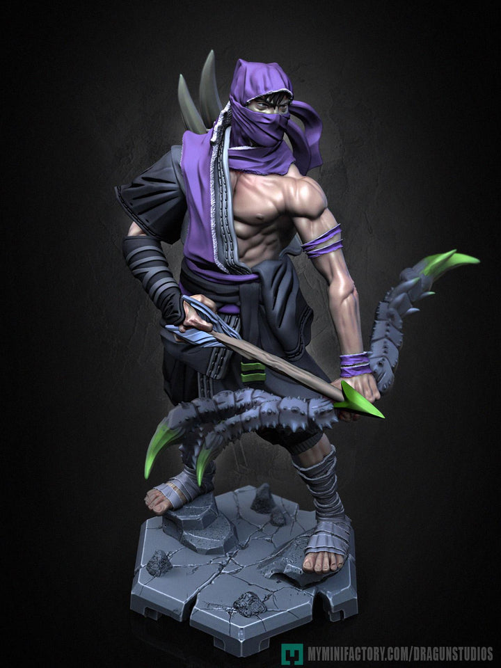 Human Rogue Assassin Ranger Ninja PC NPC | UNPAINTED Miniature | 28mm,32mm,54mm,75mm,100mm Scales | Pathfinder Figure DnD | Figurine