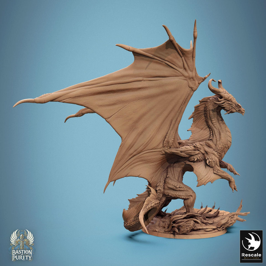 Legendary Dragon (4 sizes) D&amp;D Miniature | 255mm Wing Span, 232mm Height | Resin Figurine | Dungeons and Dragons 5e Pathfinder | Great gift