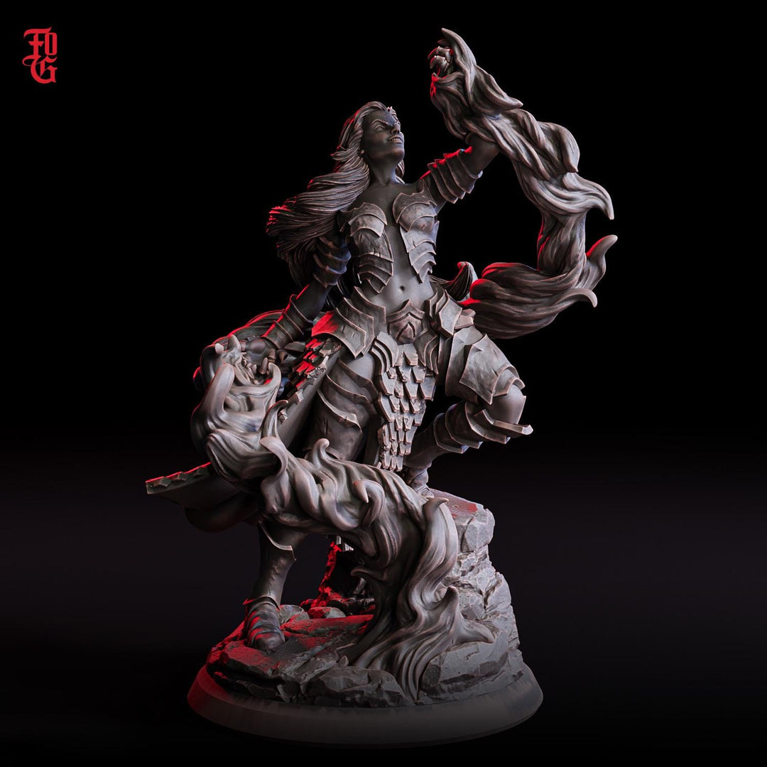 Female Warlock, Sorcerer PC / NPC | 28mm, 32mm,54mm75mm,100mm Scales | Player Character Mini -D&amp;D 5e Pathfinder Figurine | Flesh of Gods