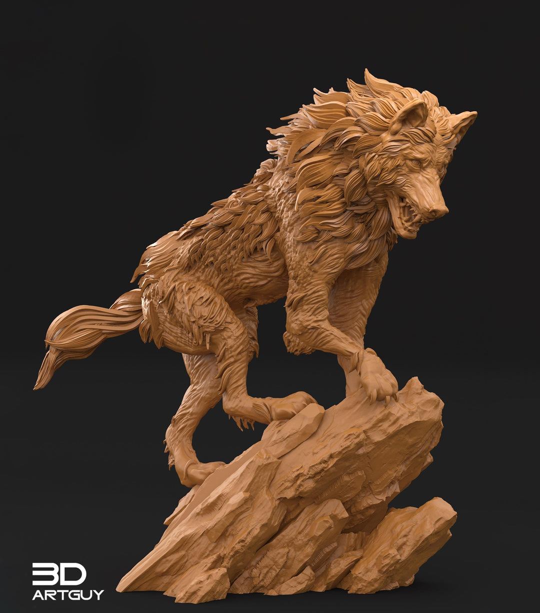 DireWolf (5 sizes ) Unpainted | 28mm,32mm,54mm,75mm,100mm Scale | Resin Dungeons and Dragons D&D 5e | Pathfinder |