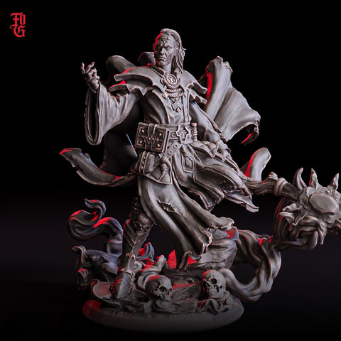 Wizard, Warlock, Sorcerer, Cleric | 28mm,32mm,54mm,75mm,100mm Scale| Player Character Mini- Minis D&D 5e Pathfinder Figurine | Flesh of Gods