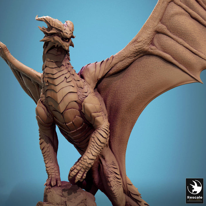 Legendary Dragon (4 sizes) D&amp;D Miniature | 230mm Wing Span, 266mm Height | Resin Figurine | Dungeons and Dragons 5e Pathfinder | Great gift