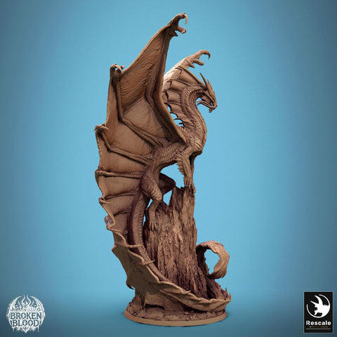 Ancient Legendary Gold Dragon (4 sizes) D&D Resin Miniature | 290mm Wing Span, 217mm Height | Dungeons and Dragons 5e Pathfinder| Great gift