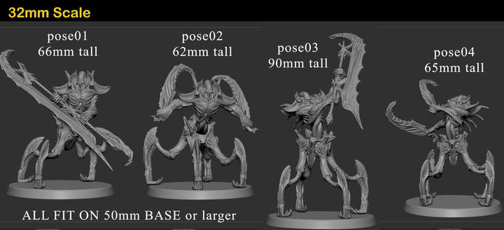 Sci-Fi Miniature Robot Enfield Dragoon, H.R Giger Style | Base Diameter Sizes: 50mm, 65mm,80mm | Resin Mini | Mini Monster Mayhem