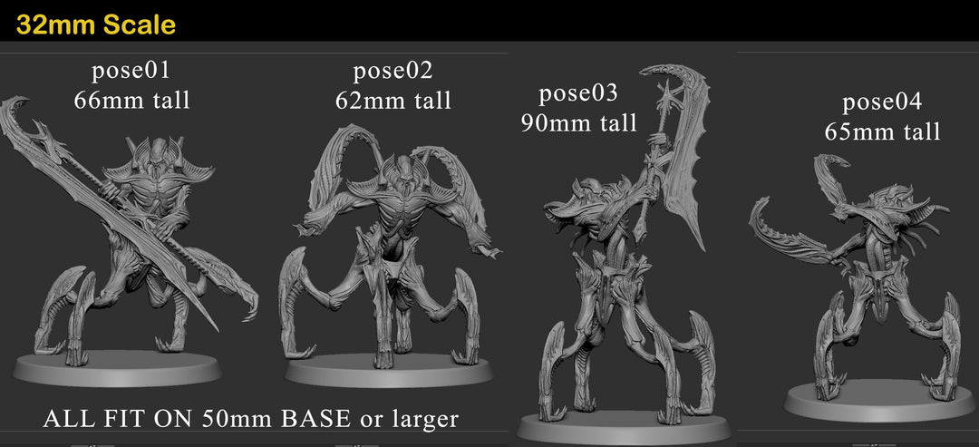 Sci-Fi Miniature Robot Enfield Dragoon, H.R Giger Style | Base Diameter Sizes: 50mm, 65mm,80mm | Resin Mini | Mini Monster Mayhem