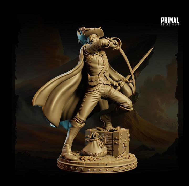 Legendary Dark Elf Mercenary Swashbuckler Leader PC / NPC Miniature | 28mm,32mm,54mm,75mm,100mm Scales | Dungeons and Dragons | Pathfinder |
