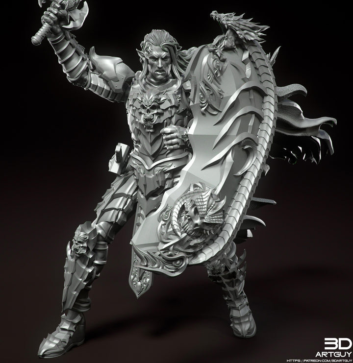Dark Elf Fighter Ranger PC / NPC Unpainted | 28mm,32mm,54mm,75mm,100mm Scale | Resin Dungeons and Dragons D&amp;D 5e | Pathfinder |
