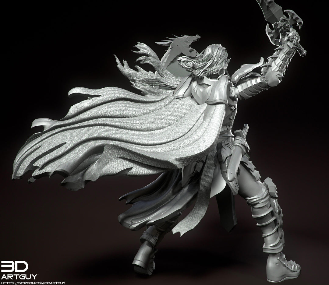 Dark Elf Fighter Ranger PC / NPC Unpainted | 28mm,32mm,54mm,75mm,100mm Scale | Resin Dungeons and Dragons D&amp;D 5e | Pathfinder |