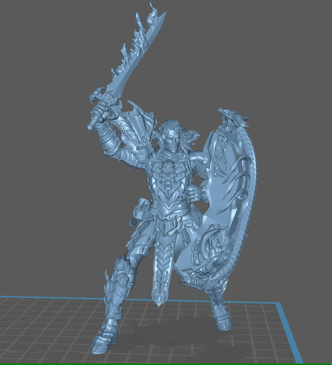 Dark Elf Fighter Ranger PC / NPC Unpainted | 28mm,32mm,54mm,75mm,100mm Scale | Resin Dungeons and Dragons D&amp;D 5e | Pathfinder |