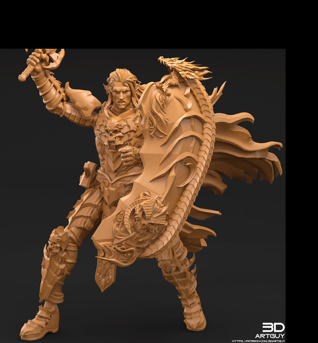 Dark Elf Fighter Ranger PC / NPC Unpainted | 28mm,32mm,54mm,75mm,100mm Scale | Resin Dungeons and Dragons D&D 5e | Pathfinder |