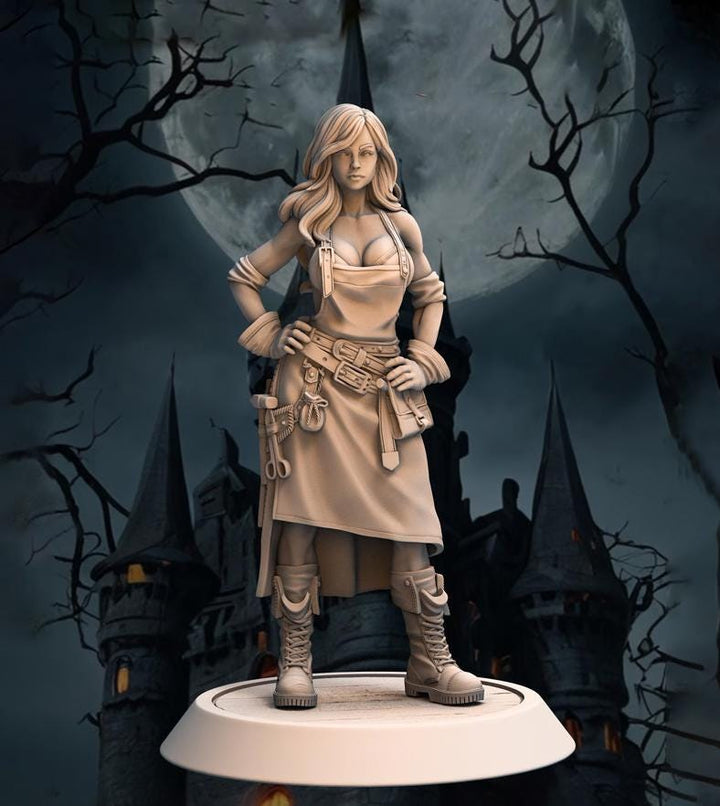 Human Female Rogue, Thief, Blacksmith PC NPC Miniature NSFW Topless versions | 28mm,32mm,54mm,75mm,100mm Scales |Dungeons &amp; Dragons DnD 5e