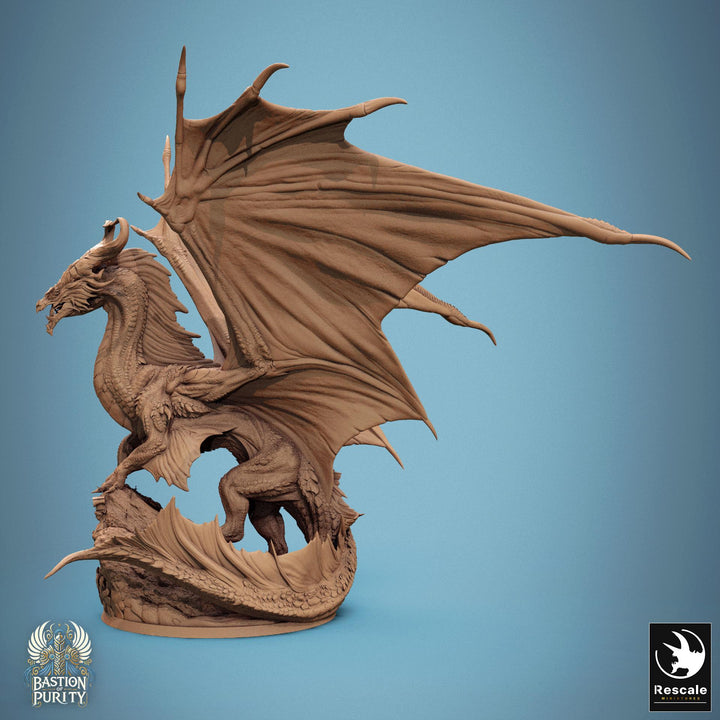 Legendary Dragon (4 sizes) D&amp;D Miniature | 290mm Wing Span, 217mm Height | Resin Figurine | Dungeons and Dragons 5e Pathfinder | Great gift