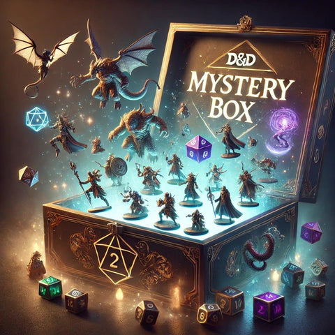 Miniatures Mystery Box D&D 5e Fantasy box of 5 or 10 minis + bases included | No Duplicates | Dungeons and Dragons Miniatures | Pathfinder |