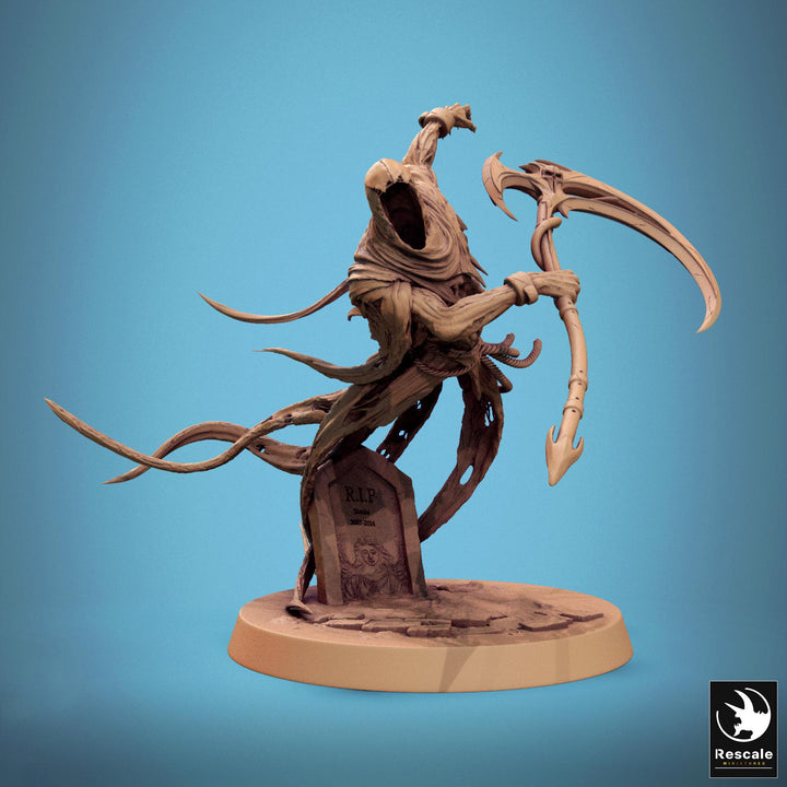 Ghost Undead Monster, Scythe or Sword Options (5 sizes), DnD 5e Unpainted Mini| 28mm, 32mm,54mm,75mm,100mm Scales | Dungeons &amp; Dragons