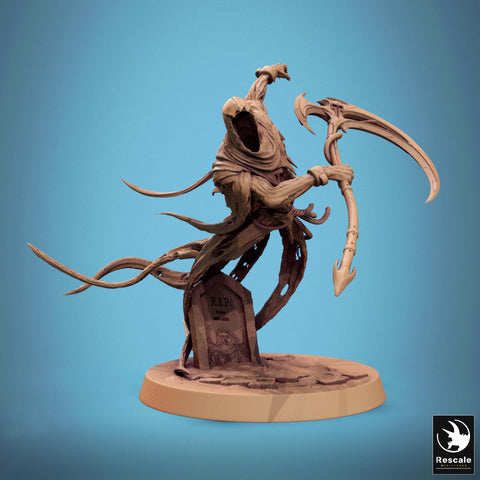 Ghost Undead Monster, Scythe or Sword Options (5 sizes), DnD 5e Unpainted Mini| 28mm, 32mm,54mm,75mm,100mm Scales | Dungeons & Dragons