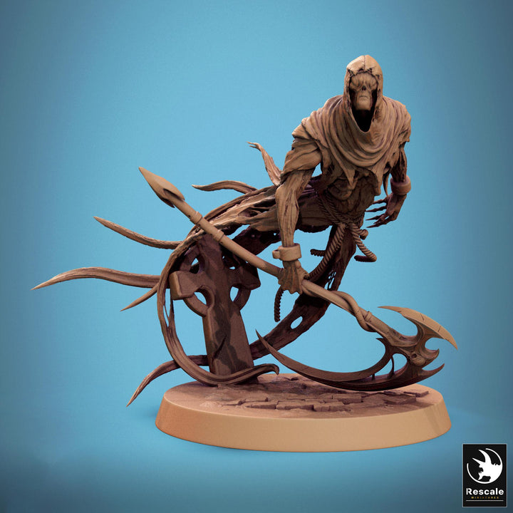 Ghost Undead Monster, Scythe or Sword Options (5 sizes), DnD 5e Unpainted Mini| 28mm, 32mm,54mm,75mm,100mm Scales | Dungeons &amp; Dragons