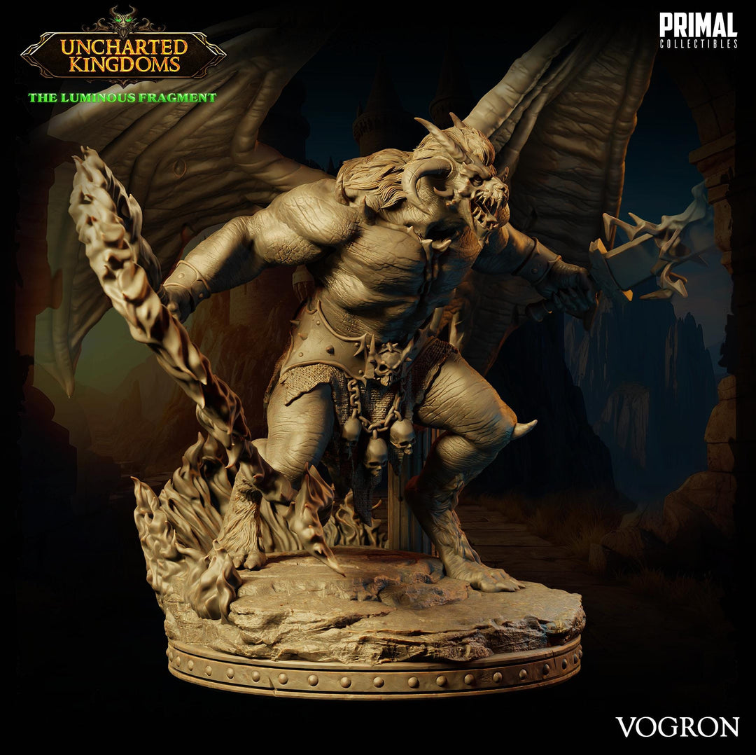 Huge Fiend Balor, Greater Demon (4 sizes ) Mini | 28/32mm Scales 40mm, 50mm, 65mm, 75mm BASE Sizes | D&amp;D 5e Nine Hells Dungeons and Dragons
