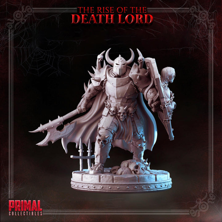 Death Knight, Oathbreaker Paladin Axe and Cadaver Shield PC NPC | 28mm,32mm,54mm, 75mm, 100mm Scales| Dungeons &amp; Dragons| Pathfinder |