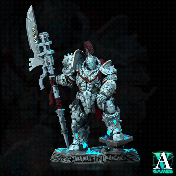 Sci-Fi Miniature Space Knight, Hellas Eternal | 28mm,32mm, 54mm, 75mm,100mm Scales | Resin Mini | Archvillain Games