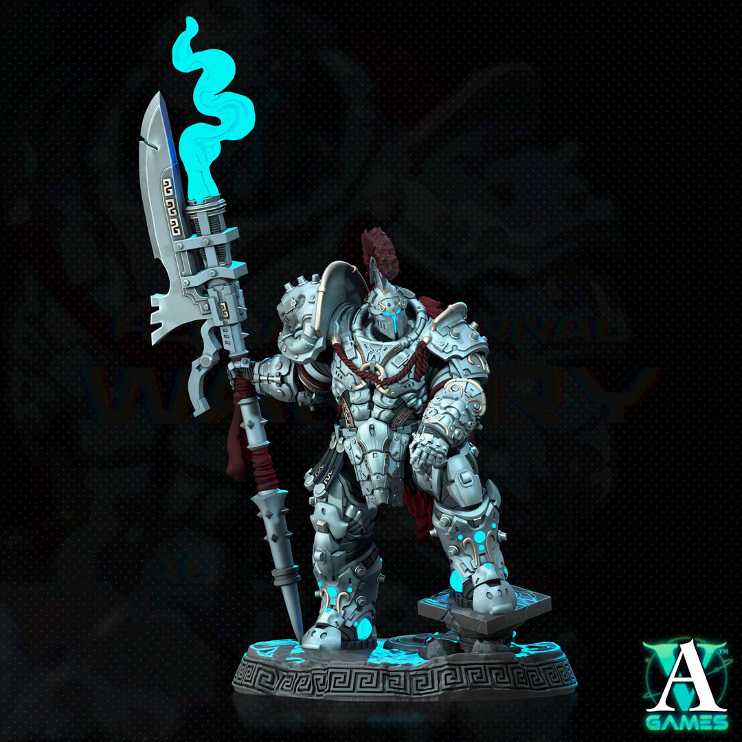 Sci-Fi Miniature Space Knight, Hellas Eternal | 28mm,32mm, 54mm, 75mm,100mm Scales | Resin Mini | Archvillain Games