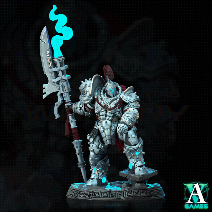 Sci-Fi Miniature Space Knight, Hellas Eternal | 28mm,32mm, 54mm, 75mm,100mm Scales | Resin Mini | Archvillain Games