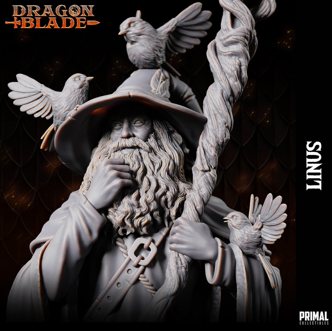 Human Male Wizard, Sorcerer, Warlock PC NPC Miniature | 28mm,32mm,54mm,75mm,100mm Scales | Dungeons and Dragons | Pathfinder | Battle Wizard
