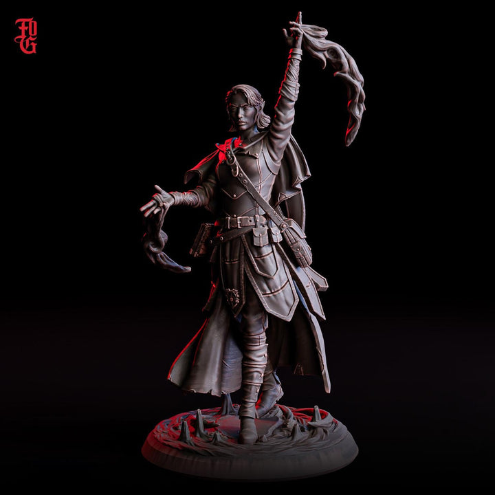 Elf Female Wizard, Sorcerer Warlock PC NPC | Resin Miniature 28mm,32mm,54mm,75mm,100mm Scale |Dungeons &amp; Dragons, Pathfinder | Flesh of Gods