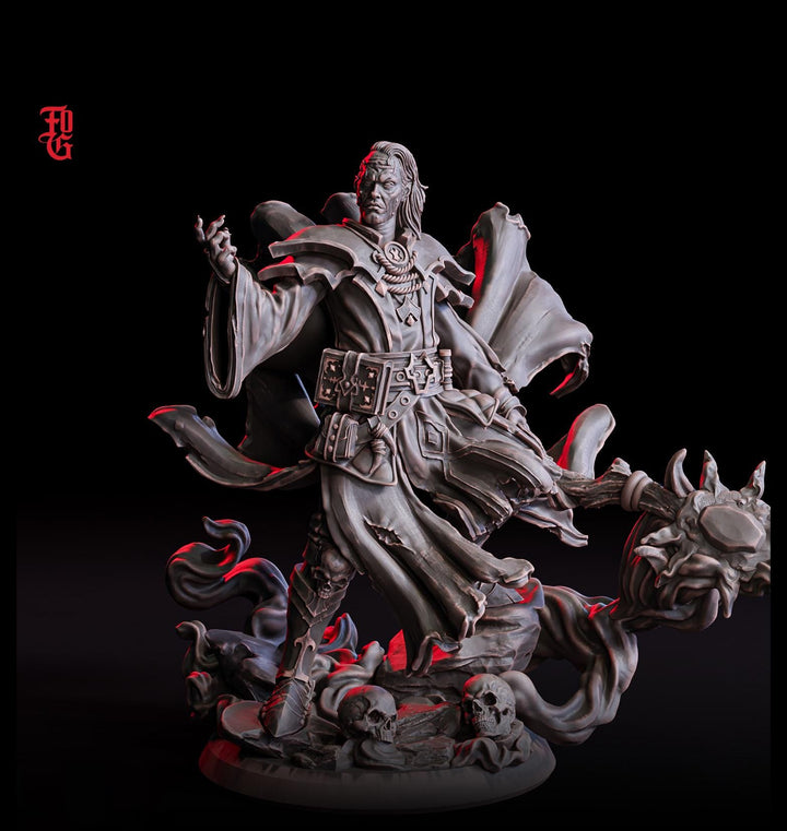 Wizard, Warlock, Sorcerer, Cleric | 28mm,32mm,54mm,75mm,100mm Scale| Player Character Mini- Minis D&amp;D 5e Pathfinder Figurine | Flesh of Gods