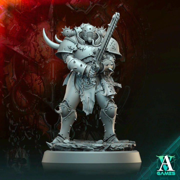 Sci-Fi Miniature Chaos Space Knight, Orbita Hellscape Legions Marauder | 28mm,32mm, 54mm, 75mm,100mm Scales | Resin Mini | Archvillain Games