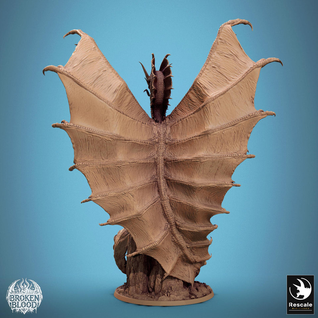 Ancient Legendary Gold Dragon (4 sizes) D&amp;D Resin Miniature | 290mm Wing Span, 217mm Height | Dungeons and Dragons 5e Pathfinder| Great gift