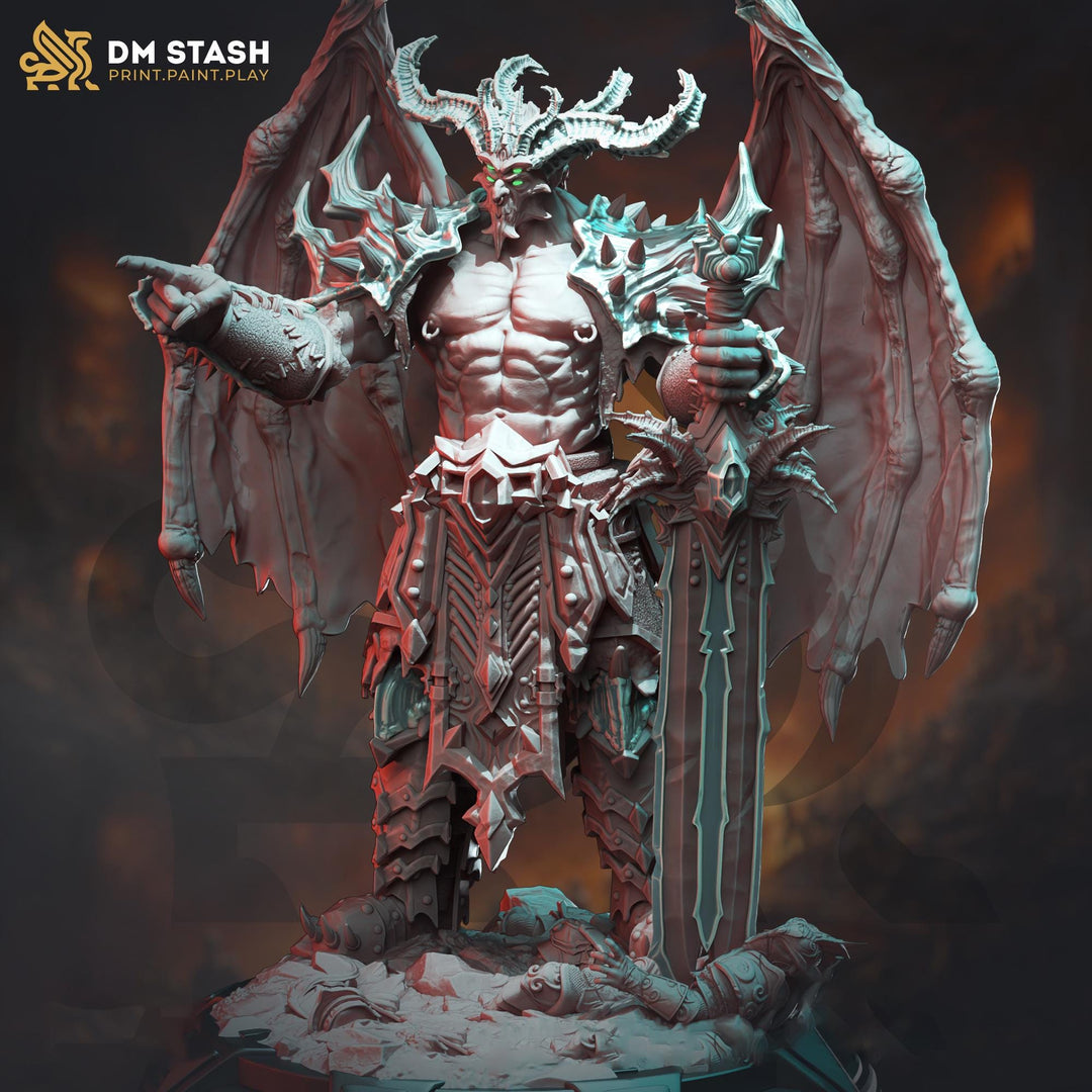 Greater Devil - Horned Devil, Demon Lord | 4 sizes: 35mm,50mm,60mm,75mm Base | Out of the Abyss | Dungeons &amp; Dragons 5e RPG | TPG Wargames