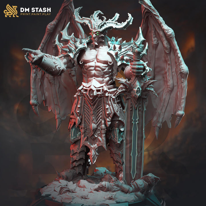 Greater Devil - Horned Devil, Demon Lord | 4 sizes: 35mm,50mm,60mm,75mm Base | Out of the Abyss | Dungeons &amp; Dragons 5e RPG | TPG Wargames