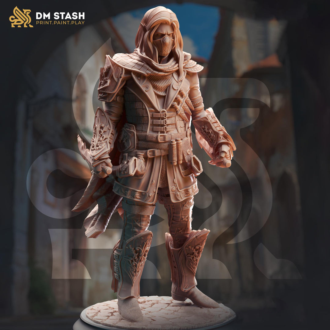 Male Elf / Half-Elf, Rogue, Fighter Swashbuckler PC NPC D&amp;D | 28mm, 32mm,54mm,75mm,100mm Scales | Dungeons and Dragons Pathfinder | DM Stash