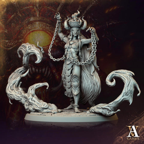 Human Female Sorcerer Warlock Cleric Necromancer | 28mm,32mm,54mm,75mm,100mm Scales| Dungeons and Dragons | Pathfinder | Archvillain Games