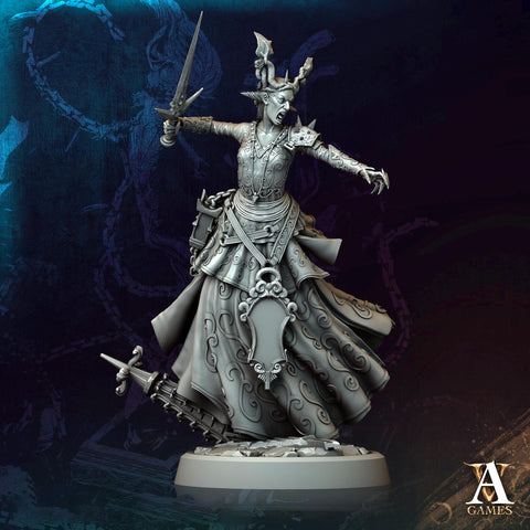 Hag, Witch, Sorcerer, Warlock, Undead, Necromancer | 28mm,32mm,54mm,75mm,100mm Scales| Dungeons and Dragons | Pathfinder | Archvillain Games