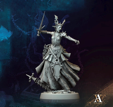 Hag, Witch, Sorcerer, Warlock, Undead, Necromancer | 28mm,32mm,54mm,75mm,100mm Scales| Dungeons and Dragons | Pathfinder | Archvillain Games