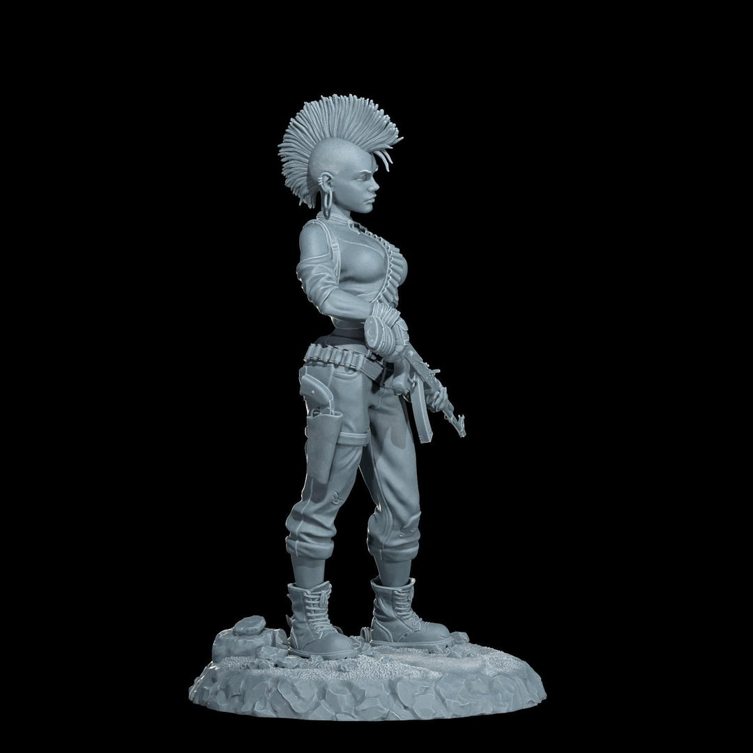 Female Sci-Fi Warrior Soldier, PC NPC Unpainted Resin Miniature | NSFW Topless &amp; Nude versions | 28mm, 32mm,54mm, 75mm, 100mm Scales |DnD 5e