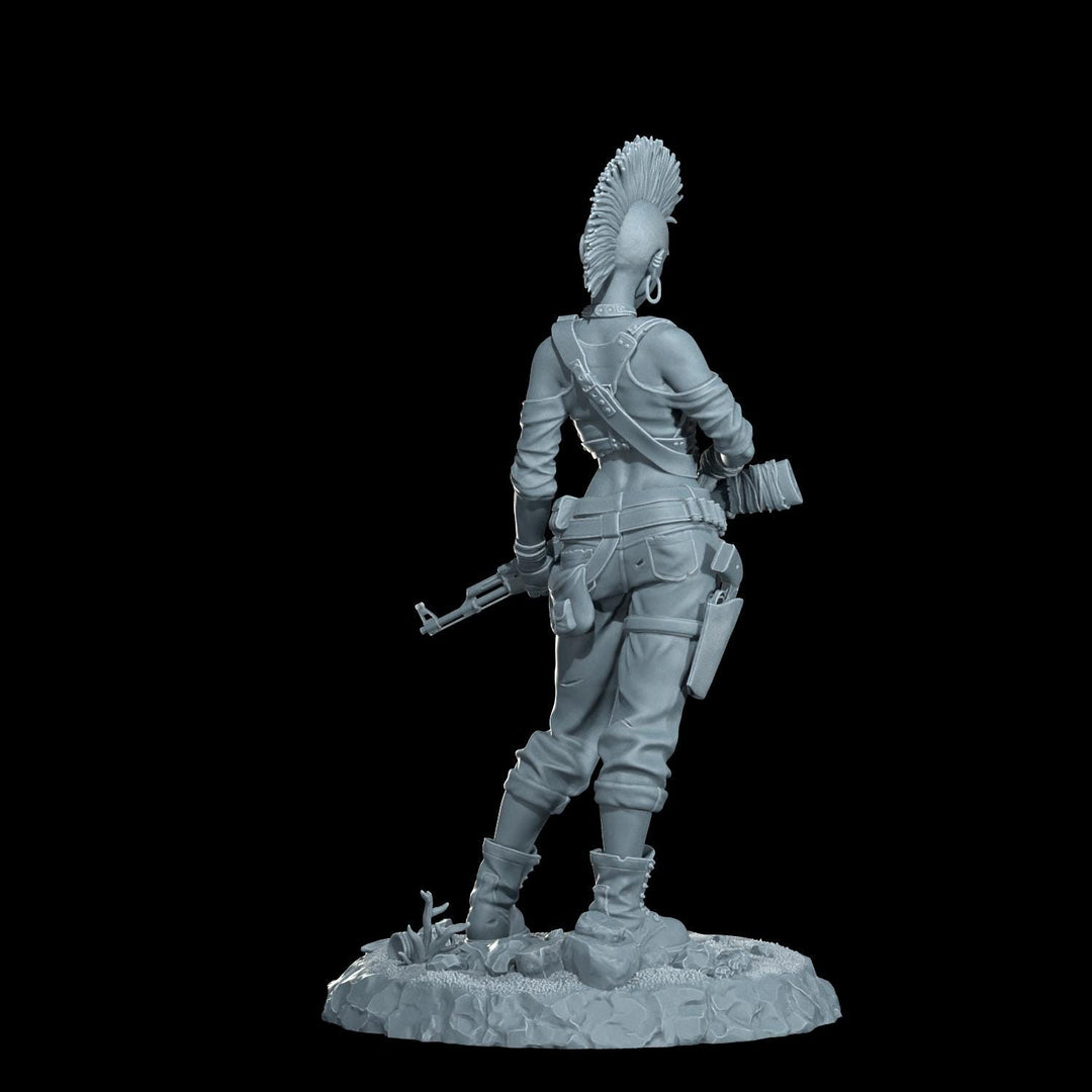 Female Sci-Fi Warrior Soldier, PC NPC Unpainted Resin Miniature | NSFW Topless &amp; Nude versions | 28mm, 32mm,54mm, 75mm, 100mm Scales |DnD 5e