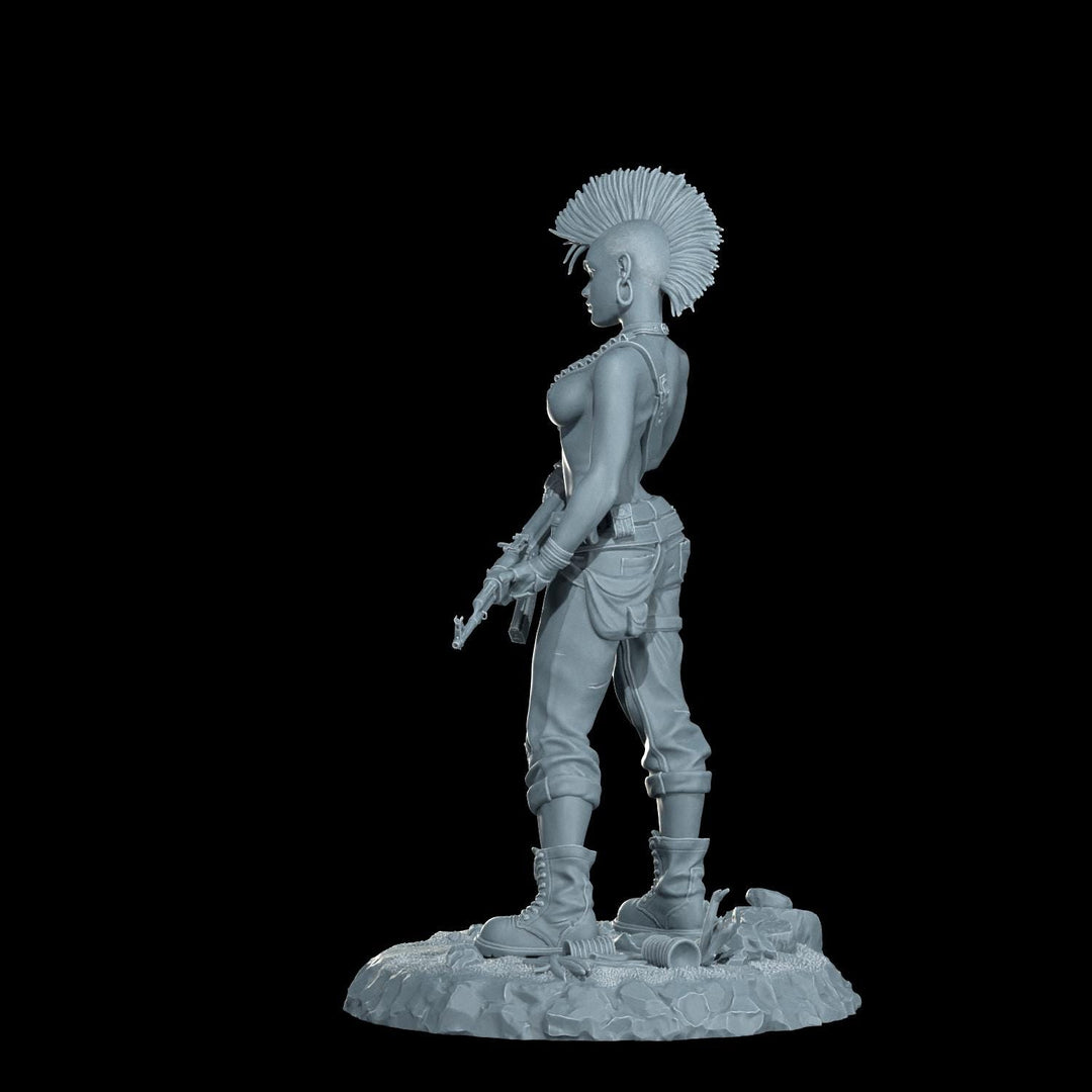 Female Sci-Fi Warrior Soldier, PC NPC Unpainted Resin Miniature | NSFW Topless &amp; Nude versions | 28mm, 32mm,54mm, 75mm, 100mm Scales |DnD 5e