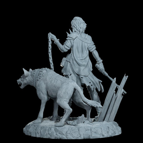 Female Sci-Fi Warrior Soldier, PC NPC Unpainted Resin Miniature | NSFW Topless & Nude versions | 28mm, 32mm,54mm, 75mm, 100mm Scales |DnD 5e