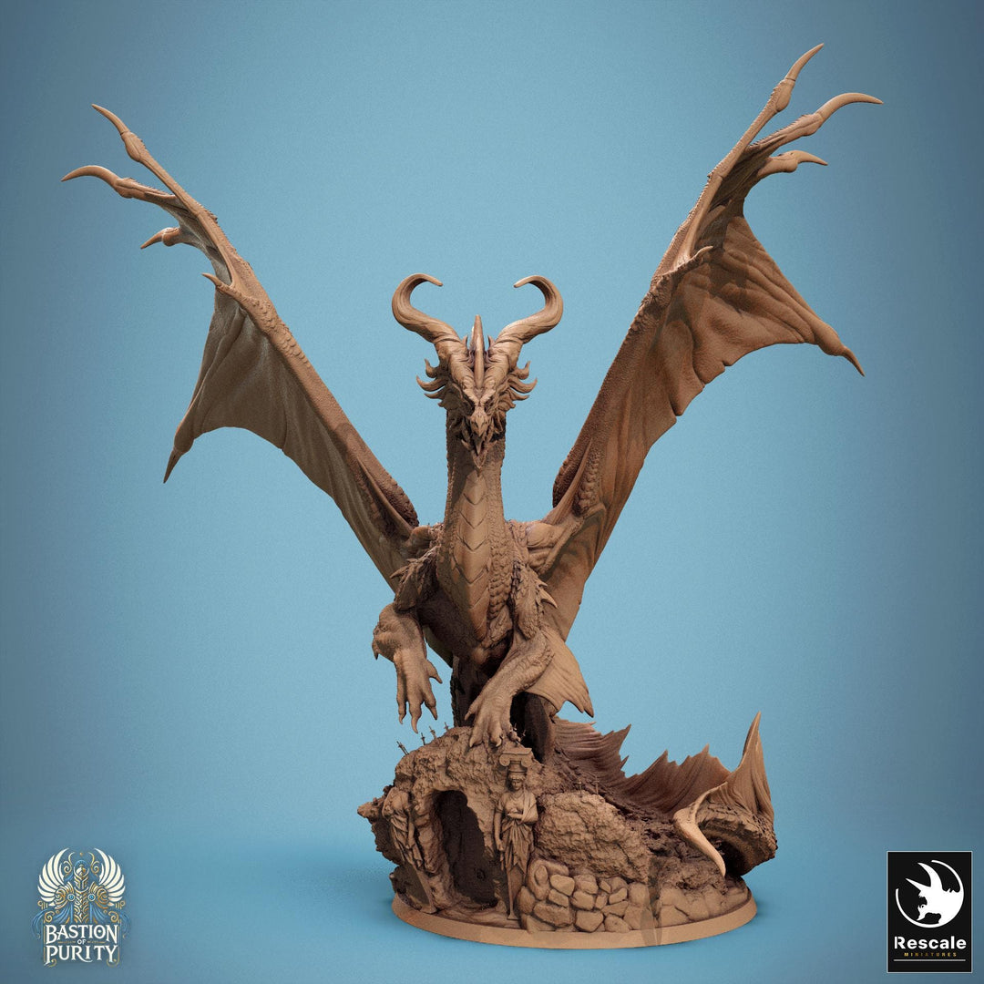 Legendary Dragon (4 sizes) D&amp;D Miniature | 290mm Wing Span, 217mm Height | Resin Figurine | Dungeons and Dragons 5e Pathfinder | Great gift