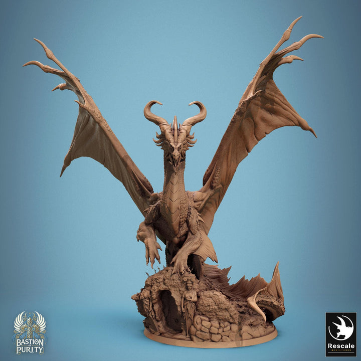 Legendary Dragon (4 sizes) D&amp;D Miniature | 290mm Wing Span, 217mm Height | Resin Figurine | Dungeons and Dragons 5e Pathfinder | Great gift