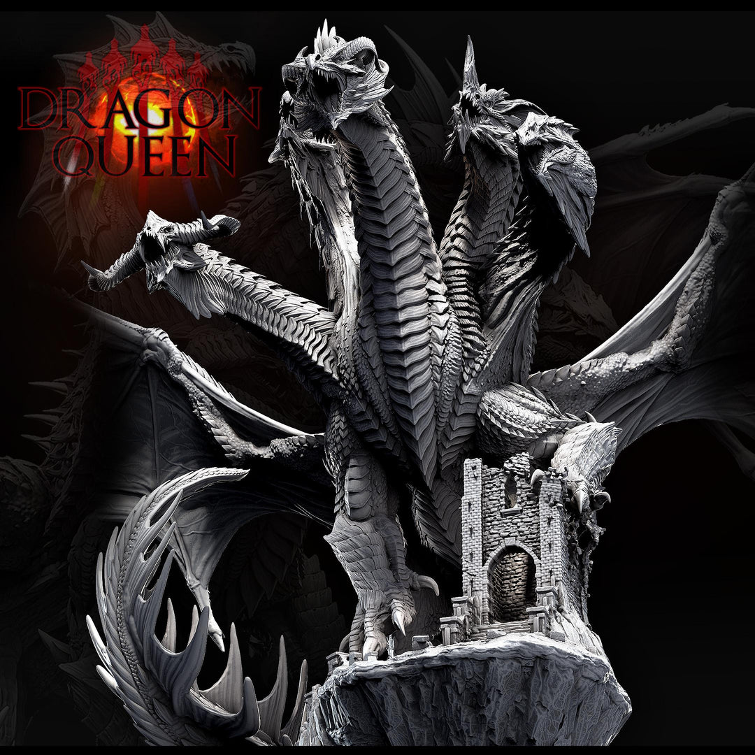 Tiamat God Dragon Queen of Chaos (3 sizes) D&amp;D Miniature | 360mm Wing Span,175mm Height | Resin Figurine |Dungeons and Dragons 5e Pathfinder