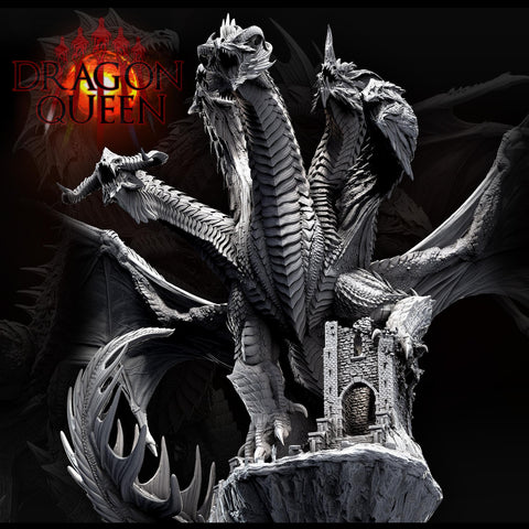 Tiamat God Dragon Queen of Chaos (3 sizes) D&D Miniature | 360mm Wing Span,175mm Height | Resin Figurine |Dungeons and Dragons 5e Pathfinder