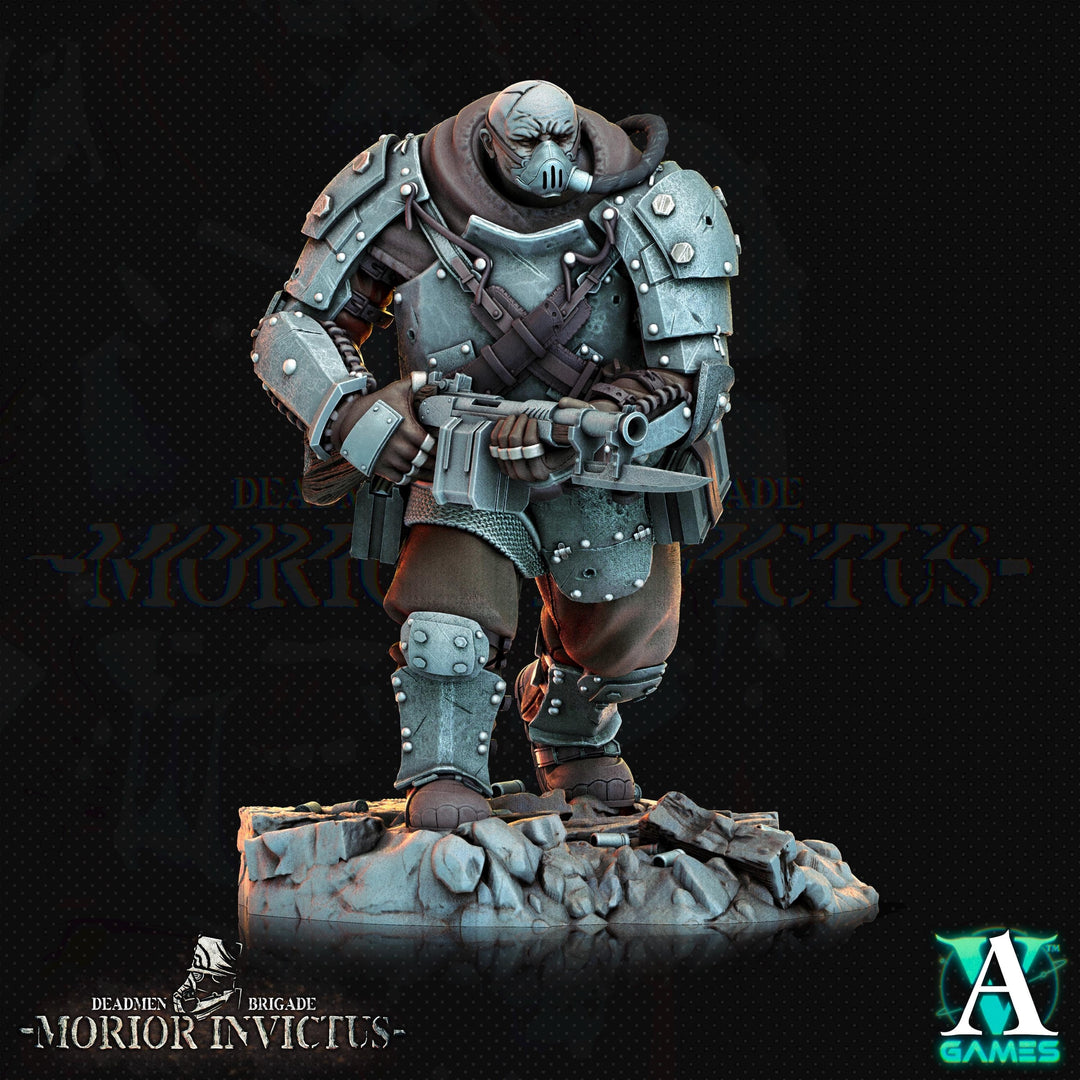 Sci-Fi Miniature Army Veterans | Base sizes: 25mm.32mm,40mm,65mm,80mm (see description) | Resin Mini | Morior Iron Guard | Archvillain Games