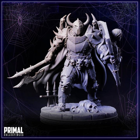 Death Knight, Oathbreaker Paladin Axe and Cadaver Shield PC NPC | 28mm,32mm,54mm, 75mm, 100mm Scales| Dungeons & Dragons| Pathfinder |