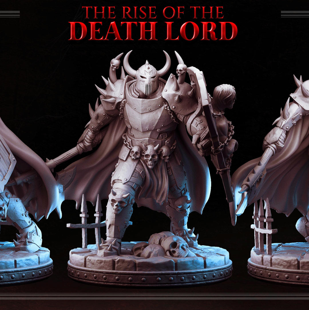 Death Knight, Oathbreaker Paladin Axe and Cadaver Shield PC NPC | 28mm,32mm,54mm, 75mm, 100mm Scales| Dungeons &amp; Dragons| Pathfinder |